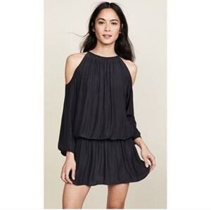 Ramy brook open shoulder black dress